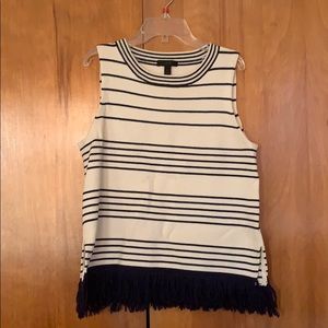 J Crew fringed tank